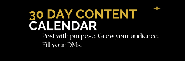30 Day Calendar to grow your audience